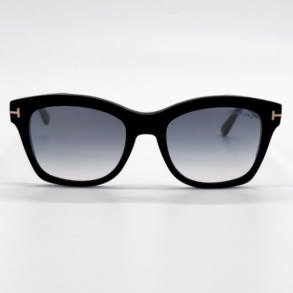 NEW TOM FORD LAUREN-02 TF614 01C WOMEN TOM FORD  FT0614/S BLACK SUNGLASSES - Picture 4 of 10